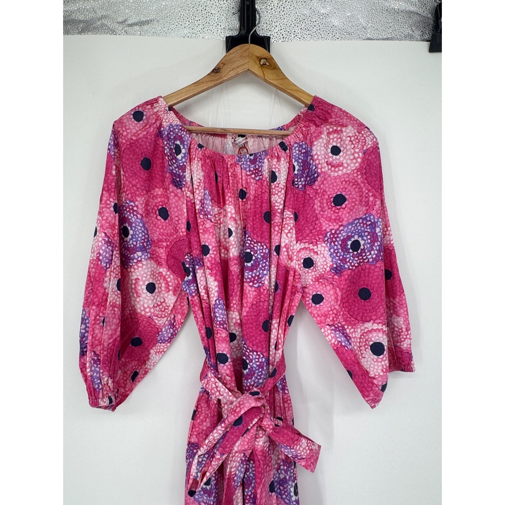 Frances Valentine Bliss Maxi Dress Women M Pink Barberton Daisy Floral Resort - Picture 3 of 13